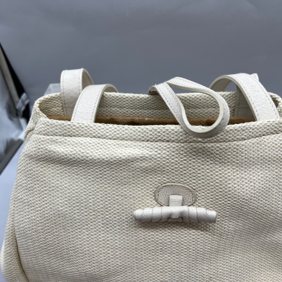 Vintage Furla Cream Woven and Leather Shoulder Bag - Picture 12 of 16